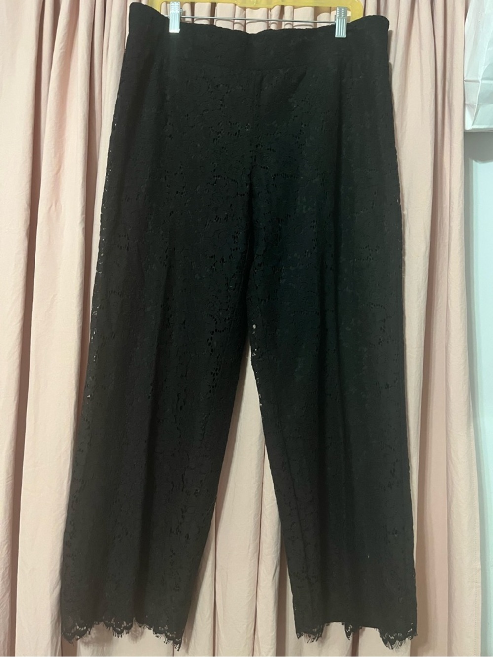 Isaac Mizrahi Live… Black Pants with Lace Overlay. GORGEOUS!!